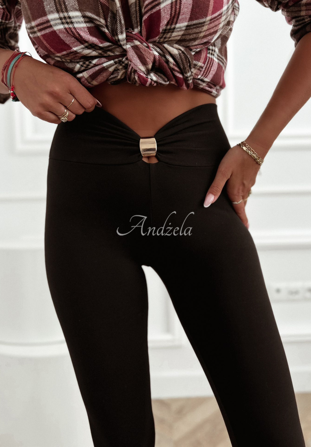 Ausgestellte Leggings aus Viskose mit Verzierungen Don&#039;t Forget Schwarz