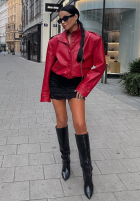 Skórzana Jacke Bikerjacke Told Him No Rot