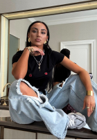 Hose Jeans z przetarciami La Milla Look At Her Blau
