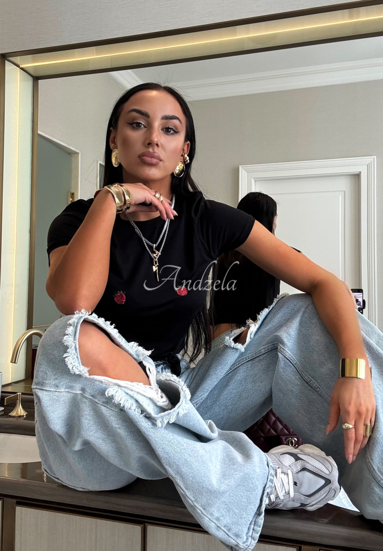 Zerrissene Jeans La Milla Look At Her Blau