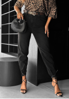 Mom-Fit Jeans mit Gürtel Don’t Wait Schwarz