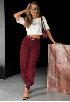 Hose Jeans mom fit Password Protected Burgund