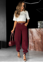 Hose Jeans mom fit Password Protected Burgund