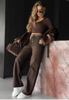 Hose Jeans wide leg Quiet Moment Dunkelgrau