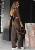 Hose Jeans wide leg Quiet Moment Dunkelgrau