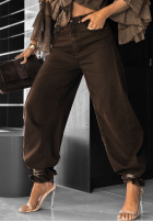 Hose Jeans wide leg Forget That Call Schokoladenbraun