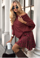 Pullover oversize Found Each Other Burgunderrot
