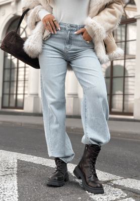 Jeans wide leg No Reaction Yet Blau