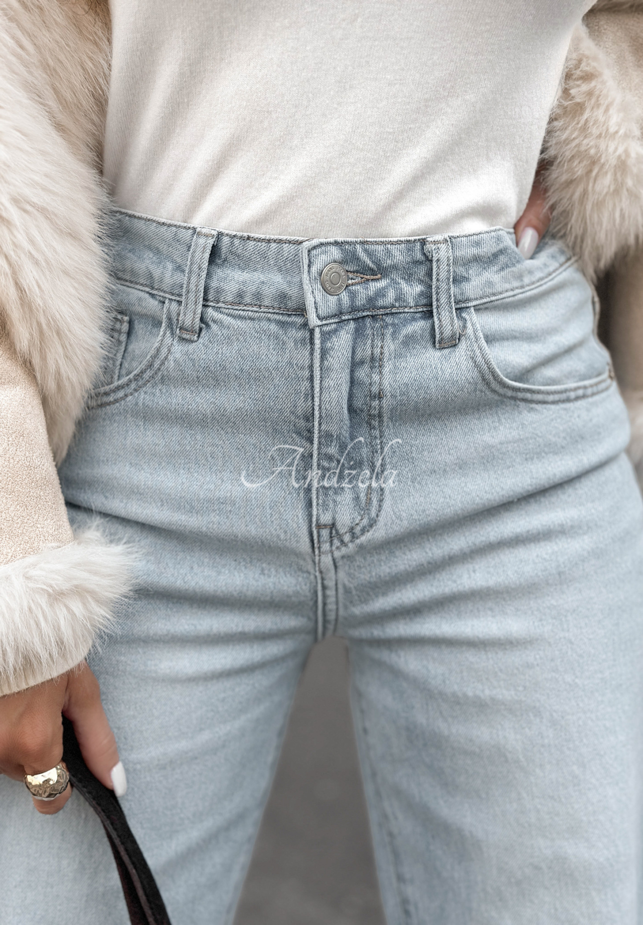 Jeans wide leg No Reaction Yet Blau
