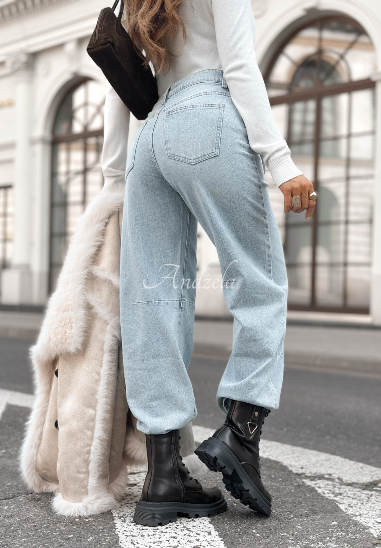 Jeans wide leg No Reaction Yet Blau