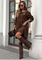 Kleid mini I Meant That Schokoladenbraun