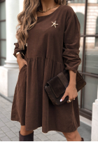Kleid mini I Meant That Schokoladenbraun