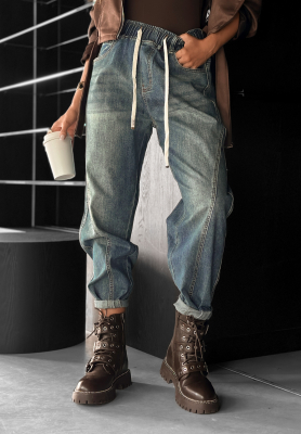 Baggy-Jeans mit Kordelzug That’s Not Me Blau