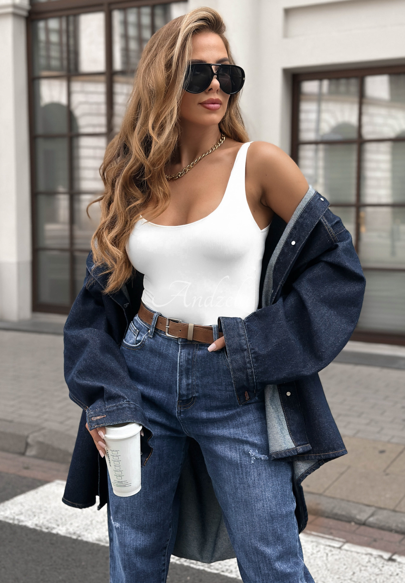 Jeanshose banana Stay Inspired dunkelblau