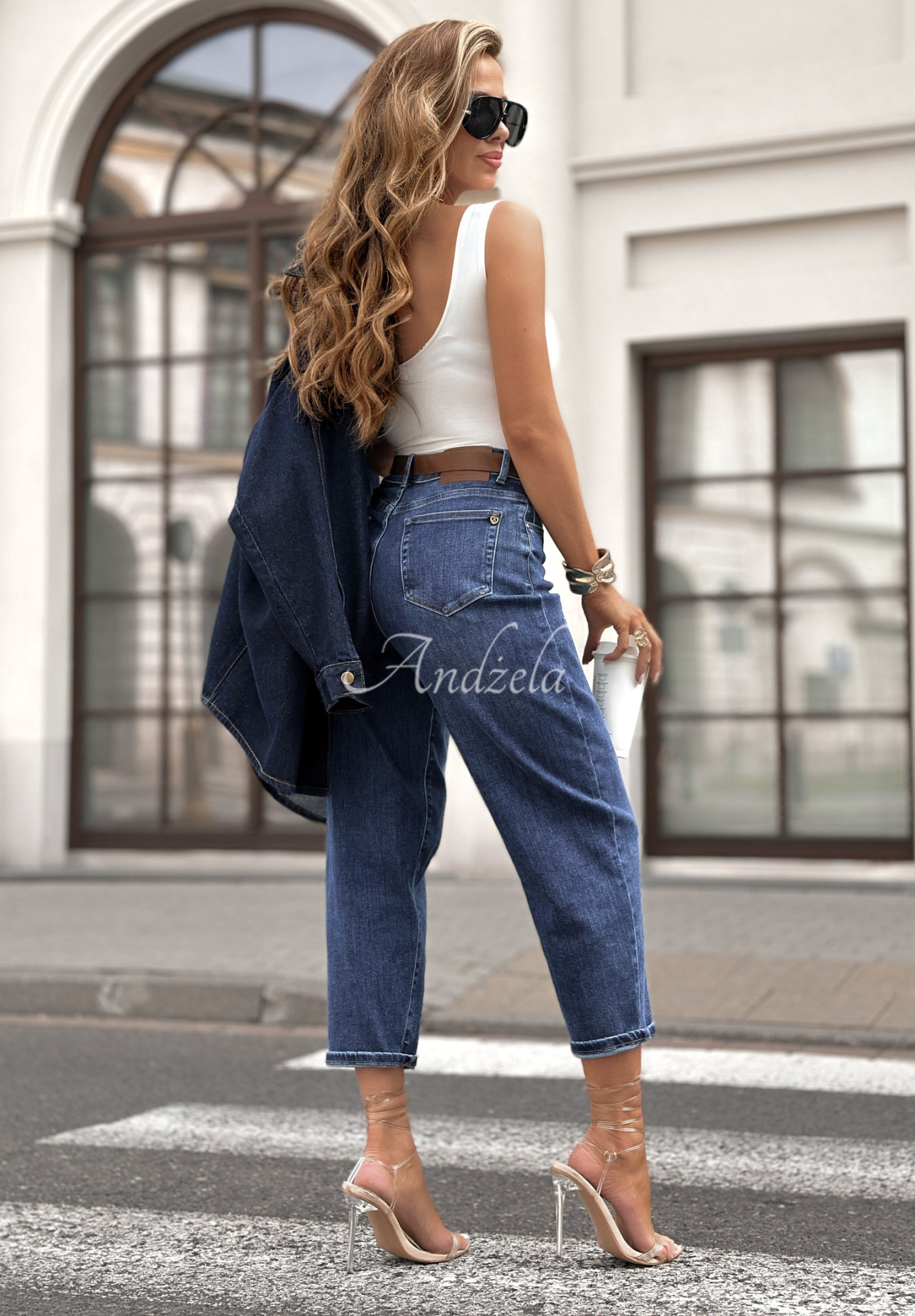 Jeanshose banana Stay Inspired dunkelblau