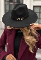 Kapelusz z paskiem Zero Interest czarny