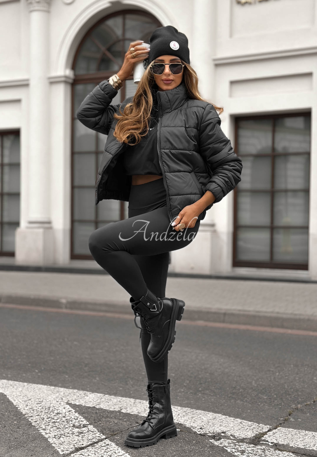 Broken Silence quilted jacket black