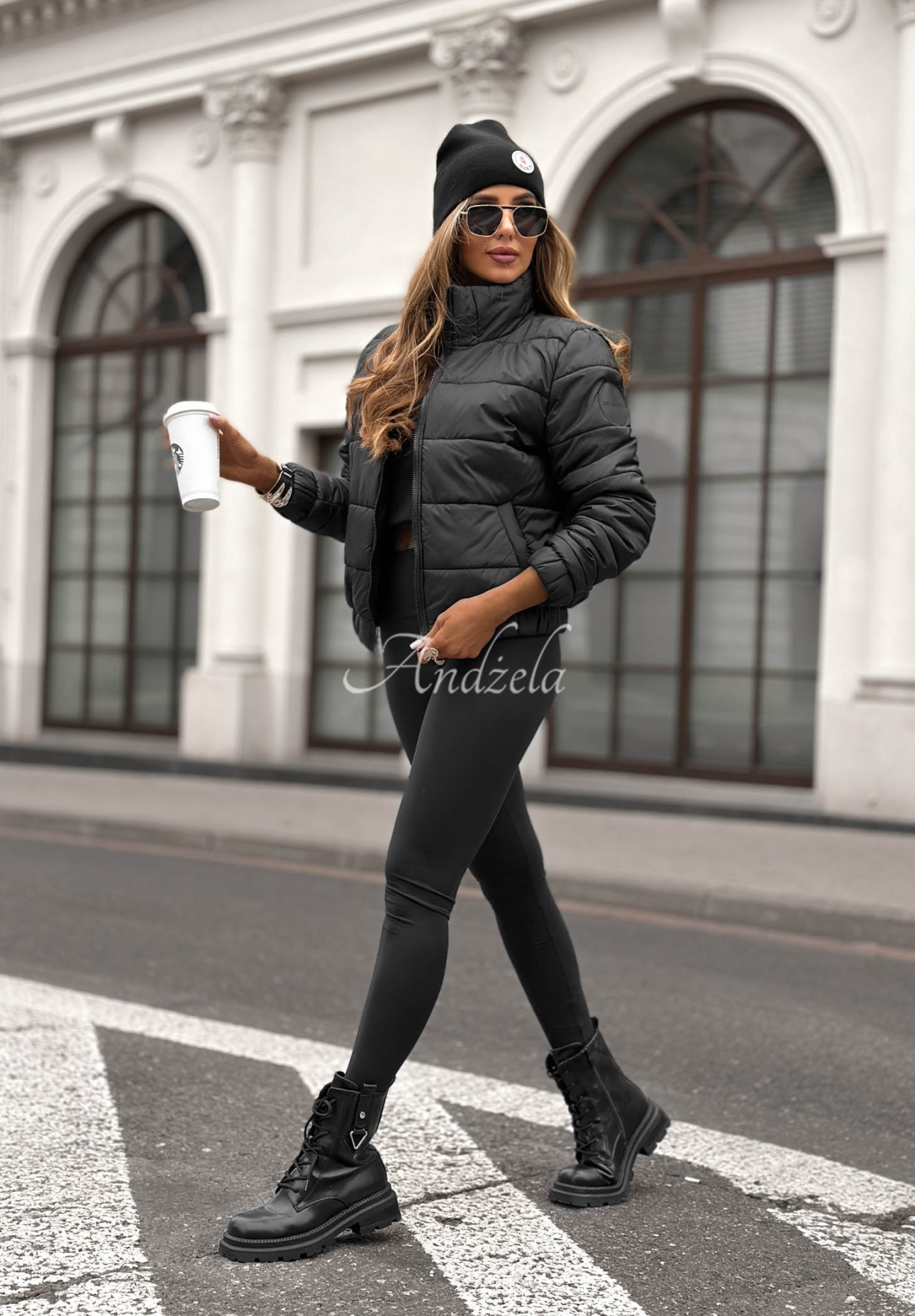 Broken Silence quilted jacket black