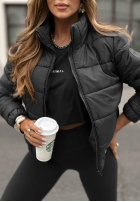 Pikowana kurtka Broken Silence czarna