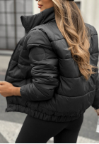 Pikowana kurtka Broken Silence czarna