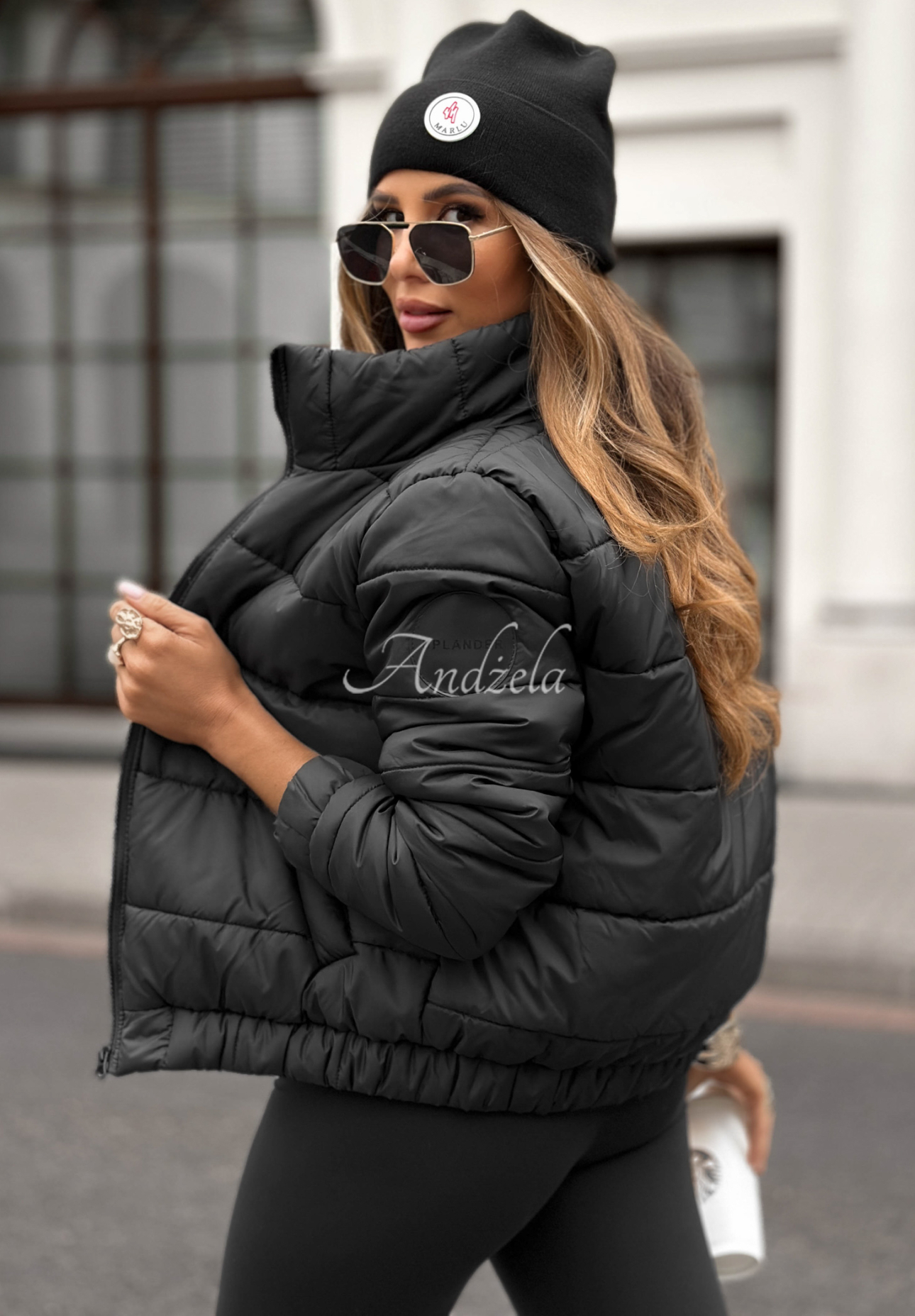 Broken Silence quilted jacket black