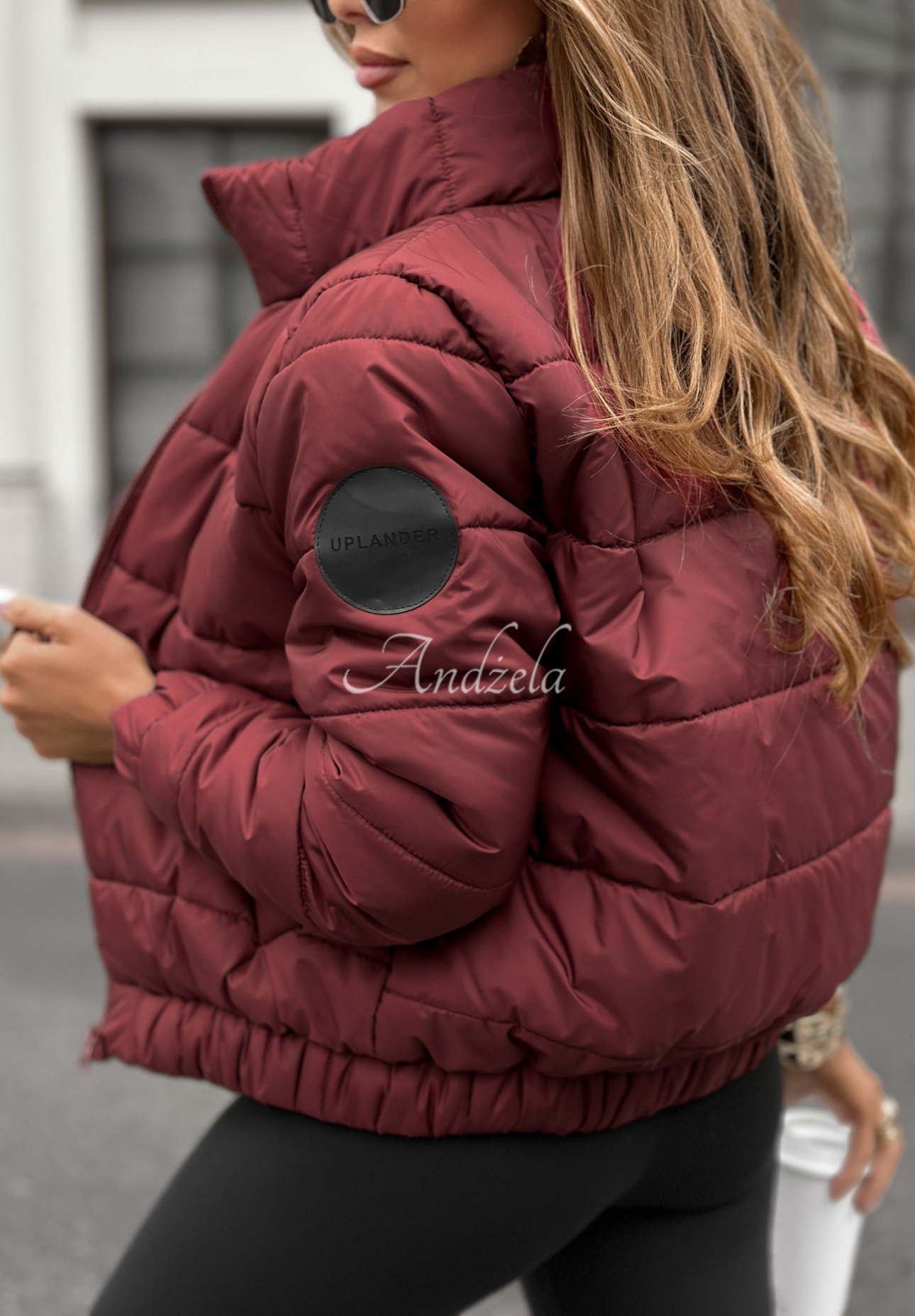 Broken Silence burgundy quilted jacket