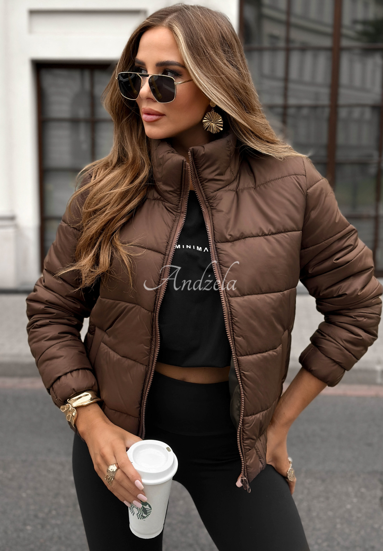 Broken Silence chocolate quilted jacket