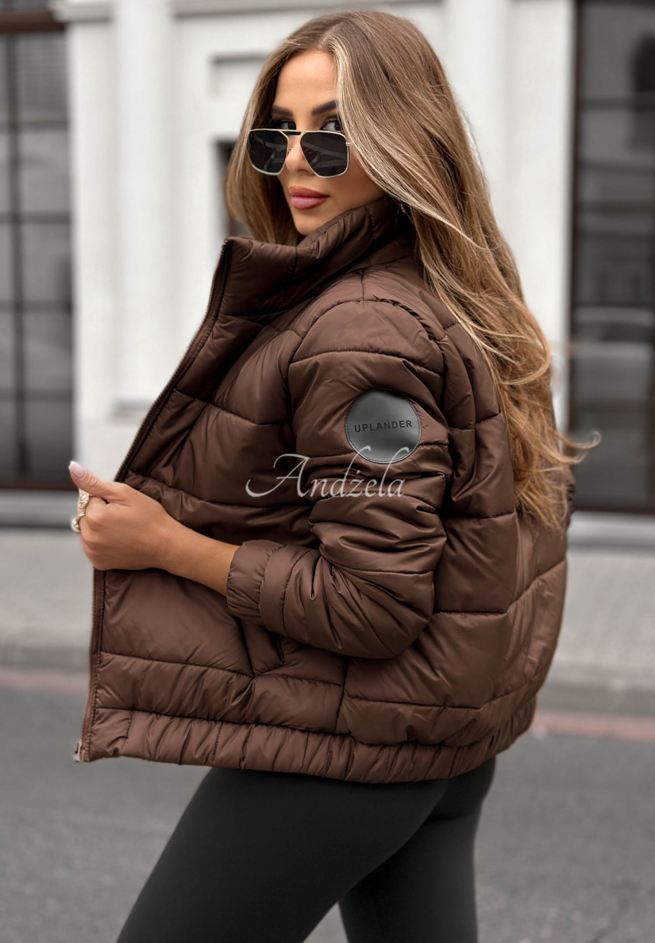 Broken Silence chocolate quilted jacket