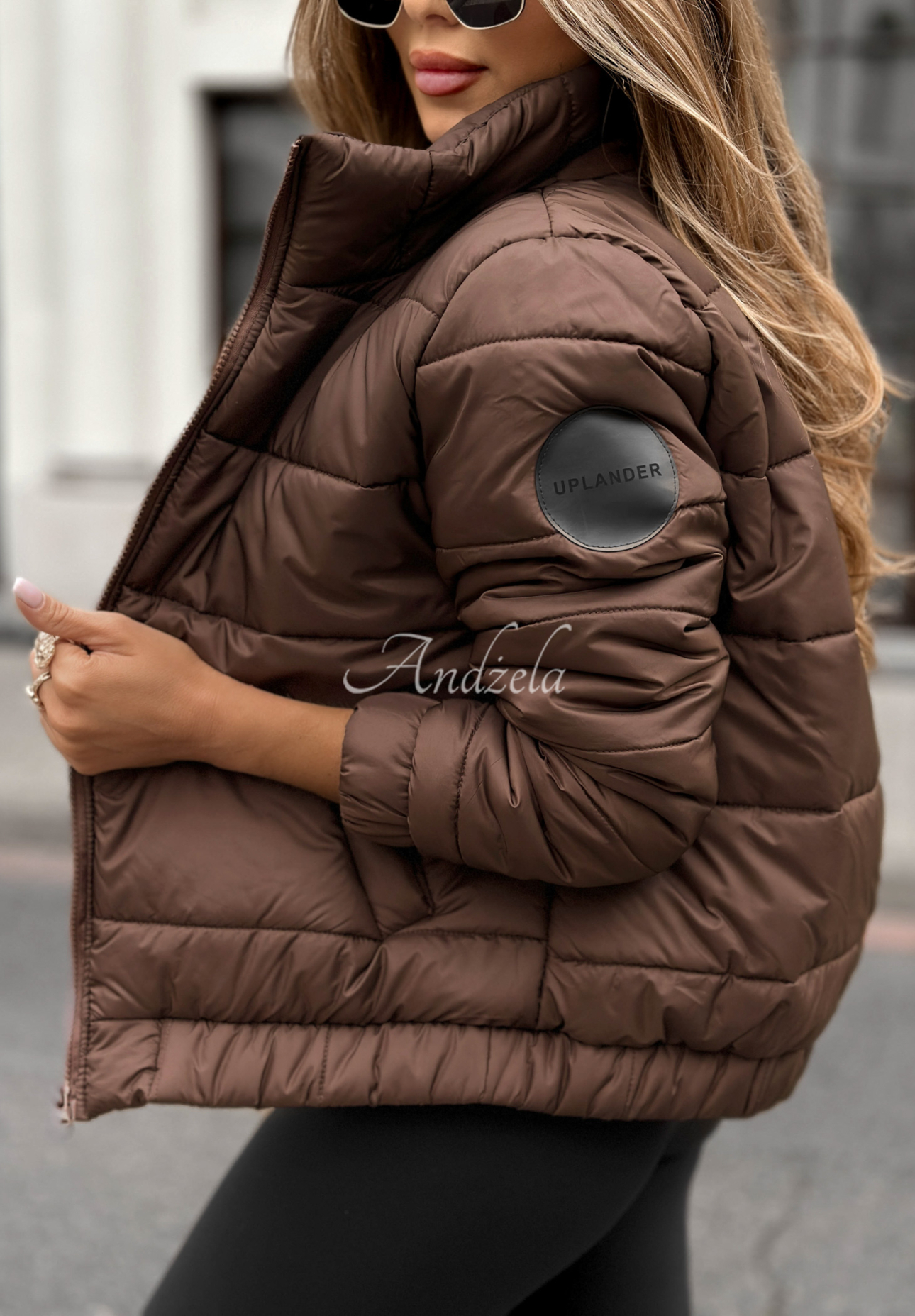 Broken Silence chocolate quilted jacket