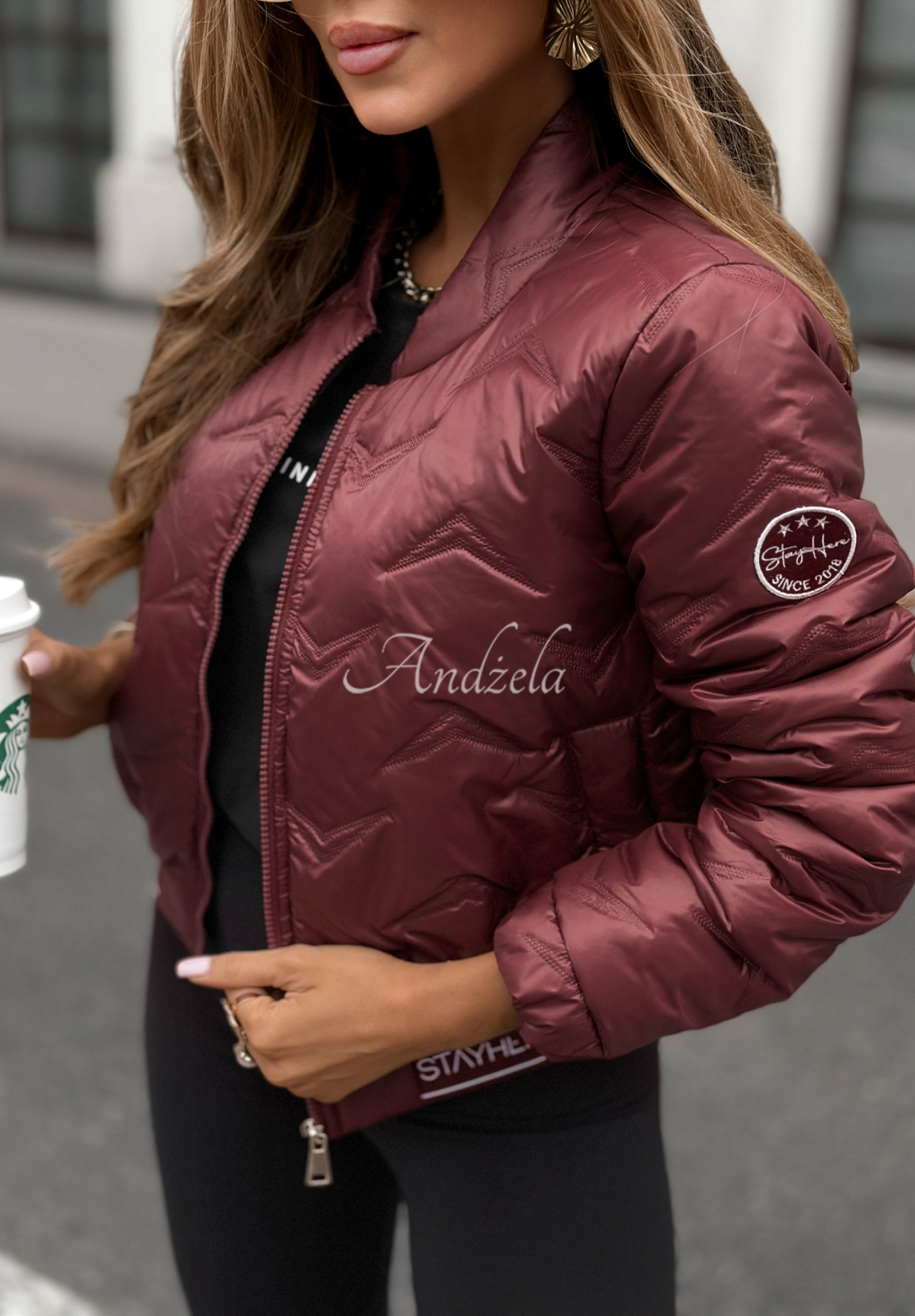 Bomberjacke After Hours Burgunderrot