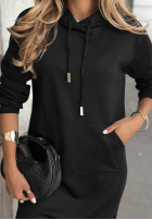 Sweatshirt tunika z kapturem Moment For Me Schwarz