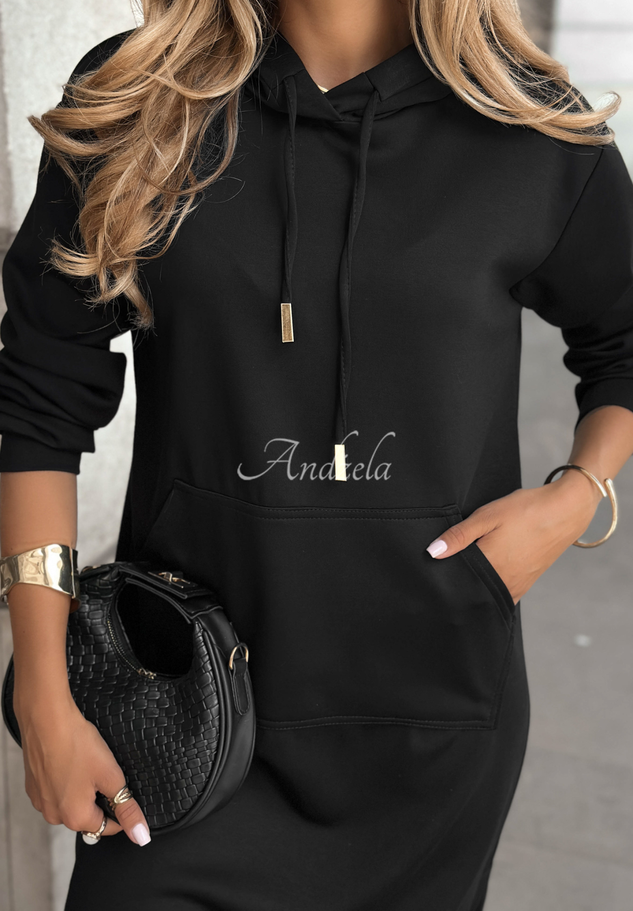 Tunika-Sweatshirt Moment For Me Schwarz