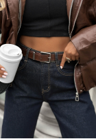 Hose Jeans z paskiem Won't Explain Dunkelblau