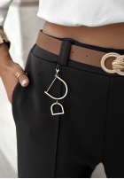 Material Hose z paskiem Before You Go Schwarz