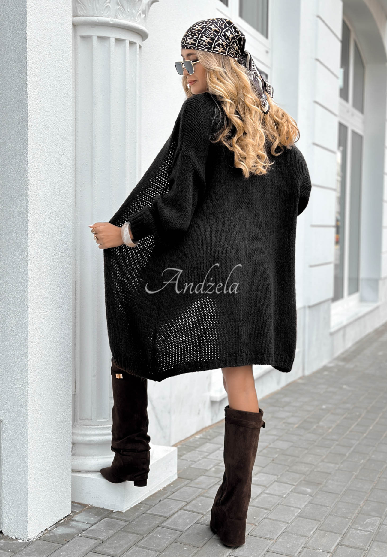Lange Strickjacke Bueno Schwarz