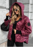 Steppjacke mit Kapuze Just The Wind Burgunderrot