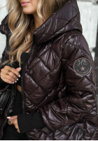Pikowana Jacke z kapturem Just The Wind Schokoladenbraun