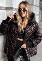 Steppjacke mit Kapuze Just The Wind Schokoladenbraun