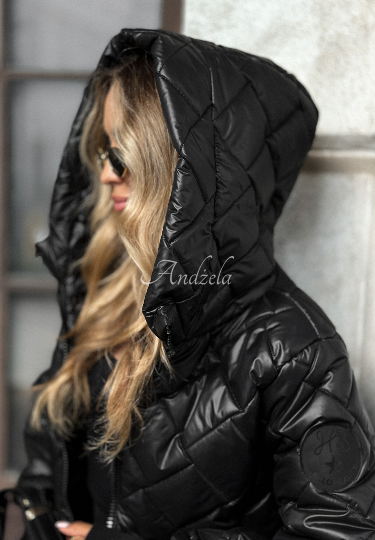 Steppjacke mit Kapuze Just The Wind Schwarz