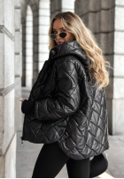 Pikowana Jacke z kapturem Just The Wind Schwarz