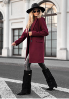 Długi płaszcz Next Chapter burgundowa