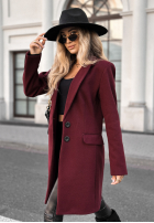 Długi płaszcz Next Chapter burgundowa