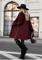 Długi płaszcz Next Chapter burgundowa