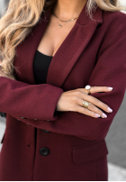 Długi płaszcz Next Chapter burgundowa