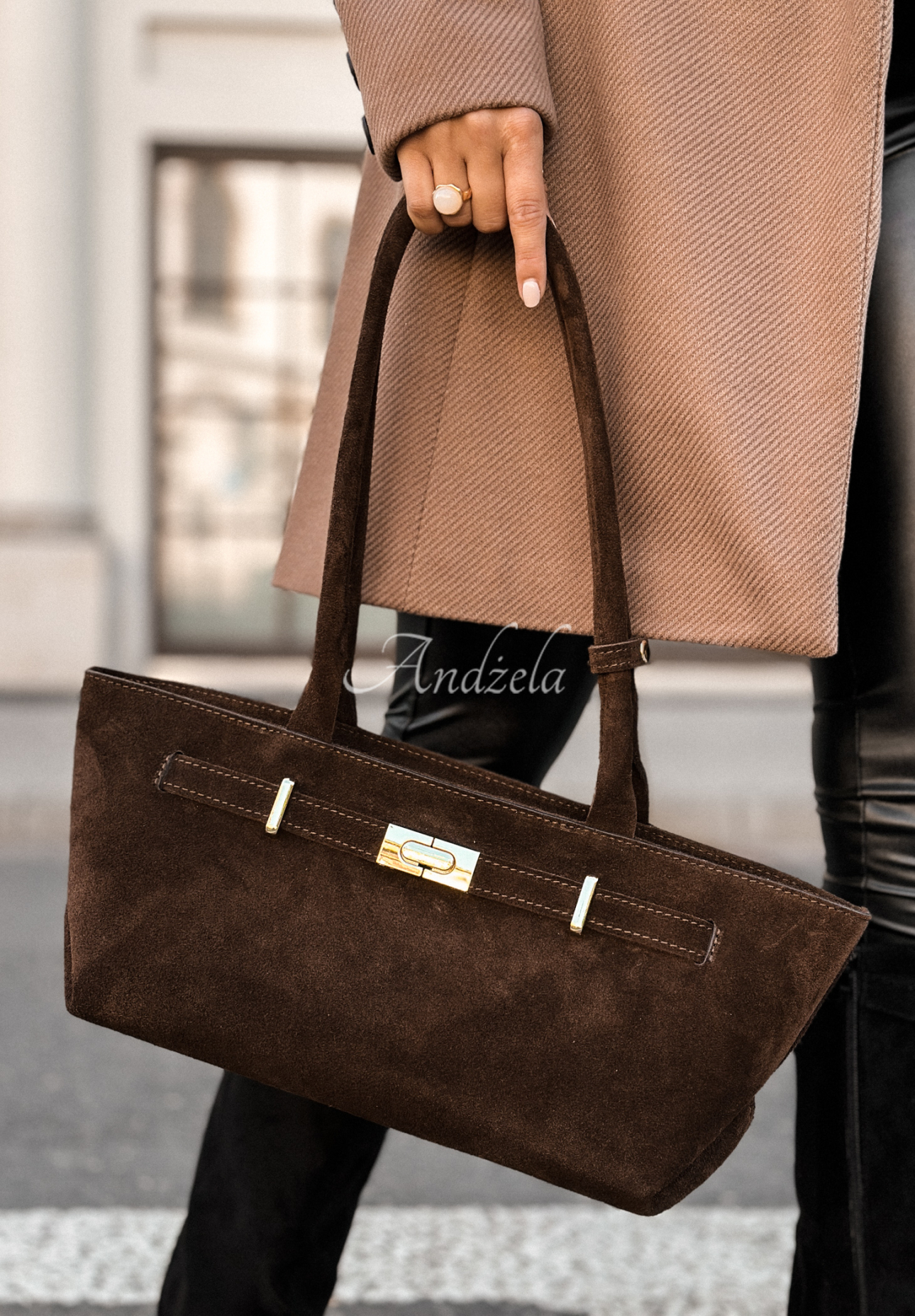 Wildlederhandtasche That Thought Schokoladenbraun