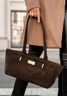 Wildlederhandtasche That Thought Schokoladenbraun
