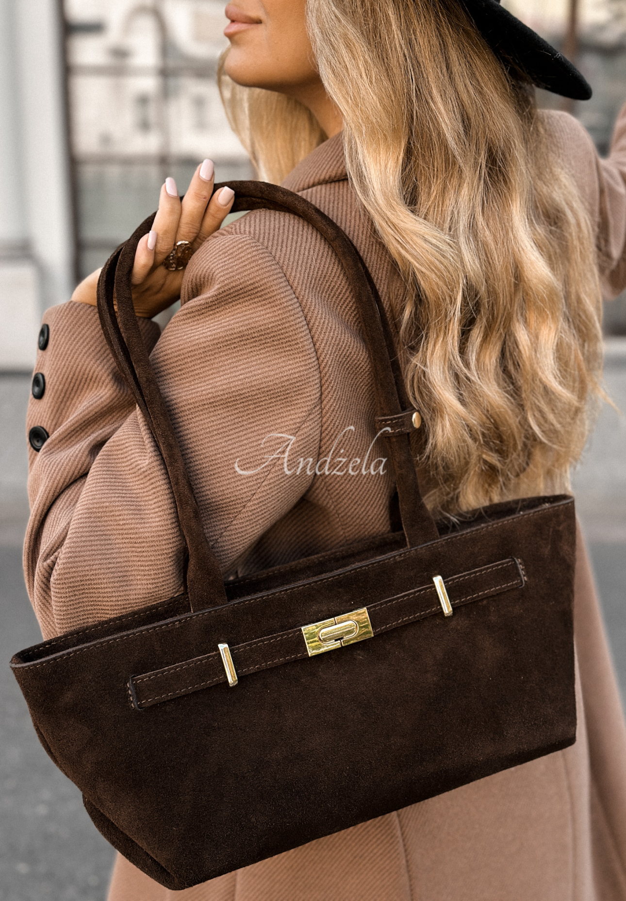 Wildlederhandtasche That Thought Schokoladenbraun