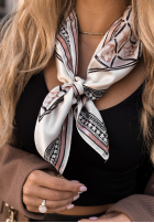 Gemustertes Halstuch Little Details Hell Beige