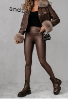 Skórzane Leggings Veridian II Schokoladenbraun