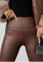 Skórzane Leggings Veridian II Schokoladenbraun